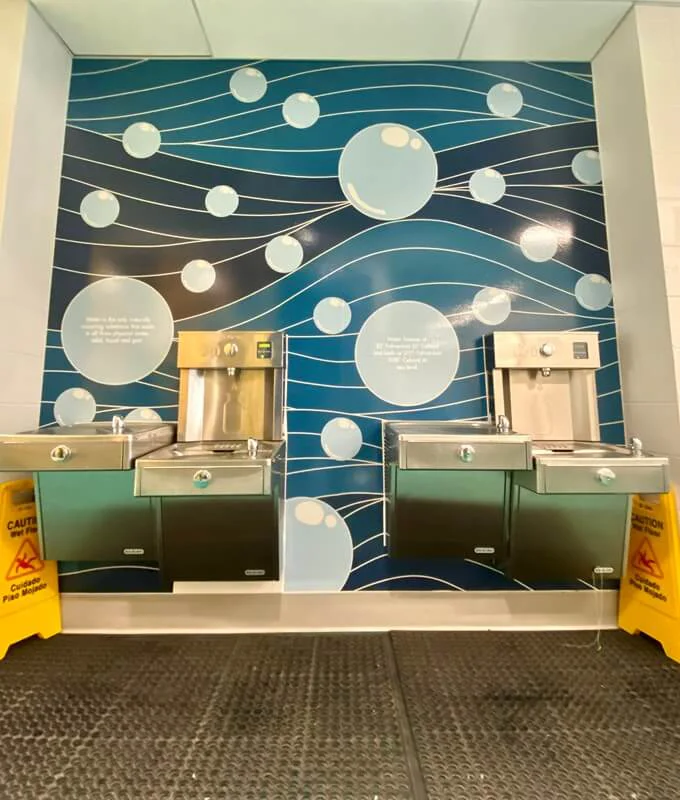 An image of the interior signage and decor.